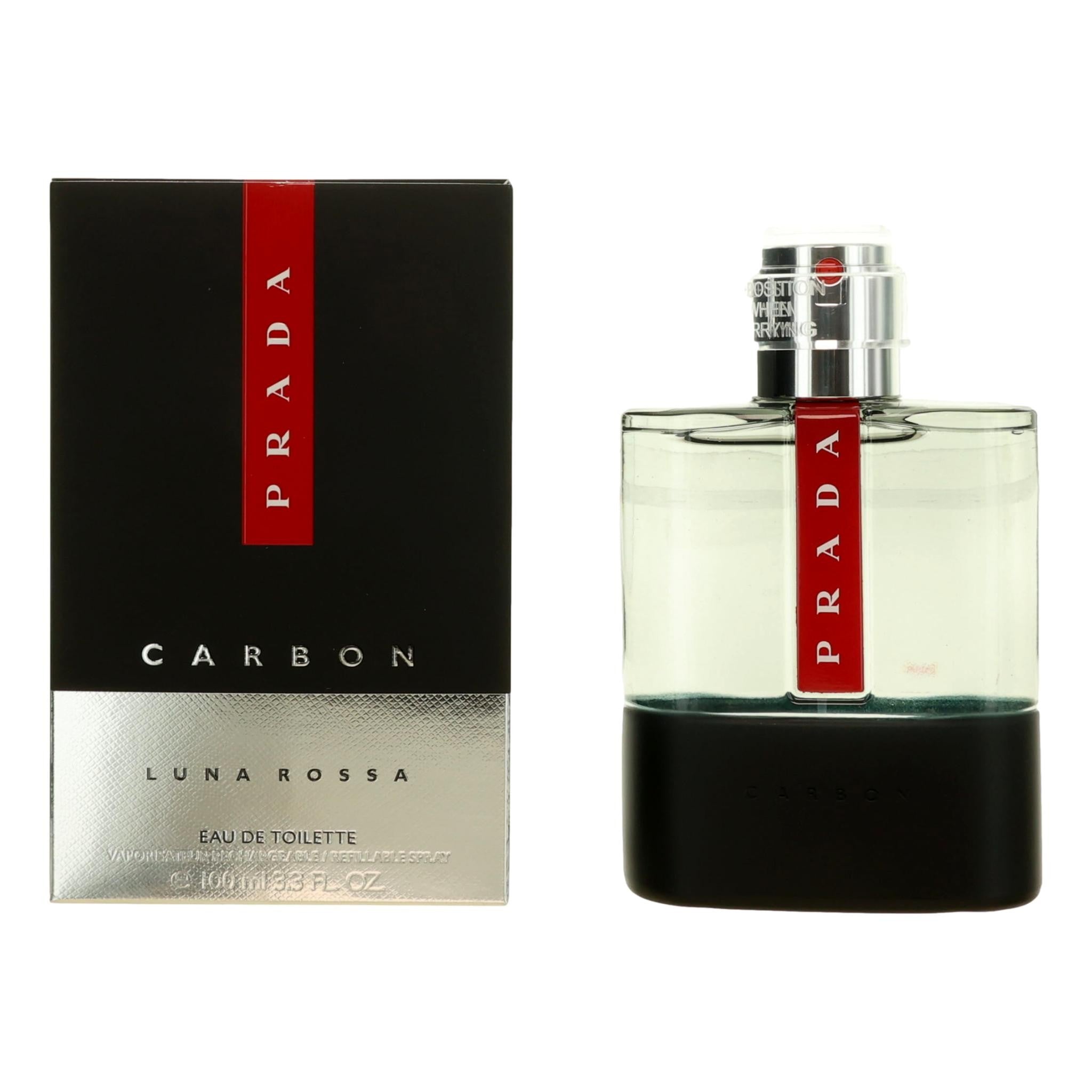 Prada Luna Rossa Carbon by Prada, 3.4 oz Eau De Toilette Spray for Men
