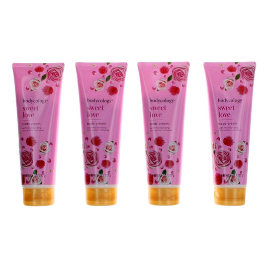 Sweet Love by Bodycology, 4 Pack 8 oz Moisturizing Body Cream for Women