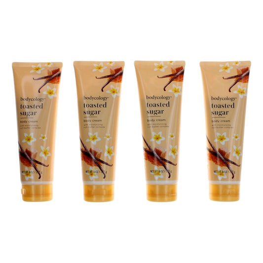 Toasted Sugar by Bodycology, 4 Pack 8 oz Moisturizing Body Cream for Women